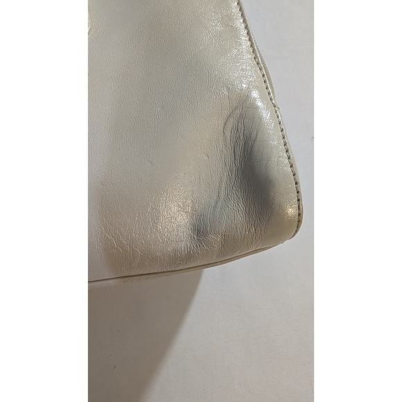 Vintage Y2K Boho Beige Leather Shoulder Strap  q - Picture 7 of 14